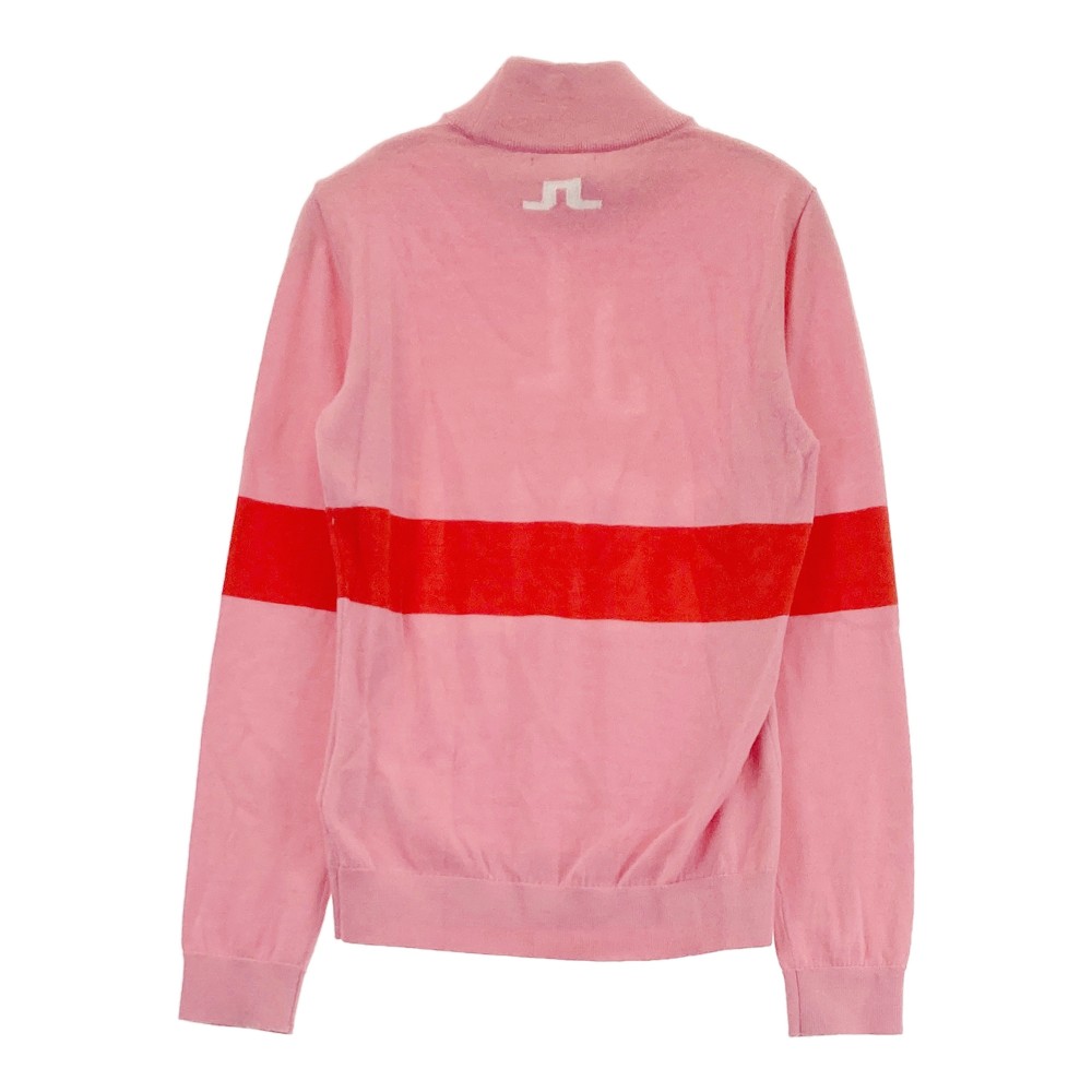 J.LINDEBERG ジェイリンドバーグ ハイネック ニットセーター ピンク系 XS 【中古】ゴルフウェア レディース