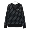 ADIDAS GOLF アディダスゴルフ ニット セーター ブラック系 S 【中古】ゴルフウェア レディース