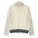 AND PER SE アンパスィ ハイネック ニットセーター ホワイト系 L 【中古】ゴルフウェア レディース