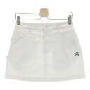 PEARLY GATES パーリーゲイツ ストレッチスカート ホワイト系 0 【中古】ゴルフウェア レディース