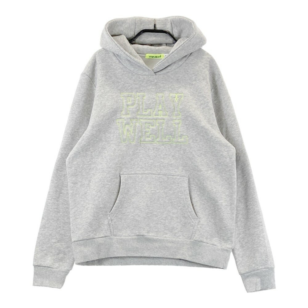 VIVA HEART ビバハート 裏起毛 スウェットパーカー グレー系 42 【中古】ゴルフウェア レディース