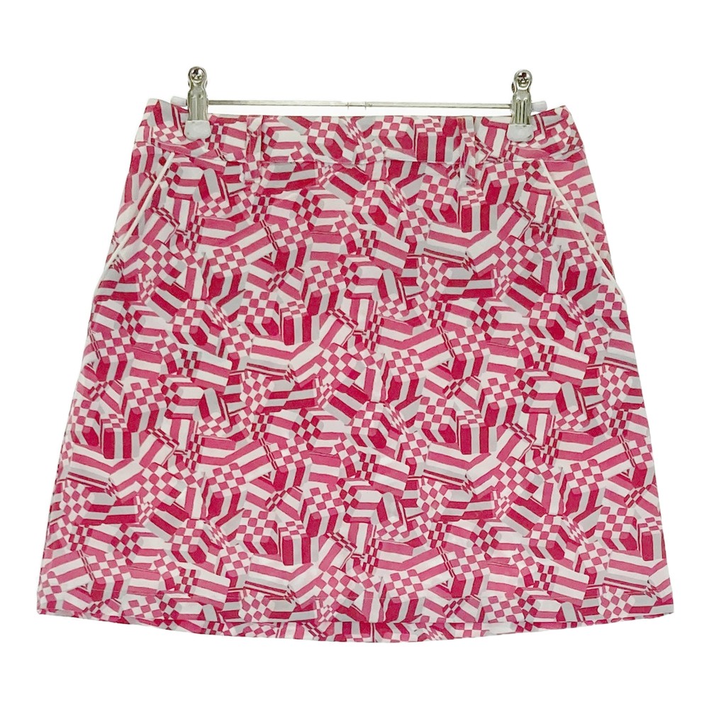 23区GOLF ニジュウサンクゴルフ ; スカート 総柄 ピンク系 1 【中古】ゴルフウェア レディース