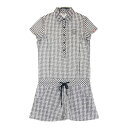 FILA GOLF フィラゴルフ 半袖ワンピース ギンガムチェック柄 ブラック系 M 【中古】ゴルフウェア レディース
