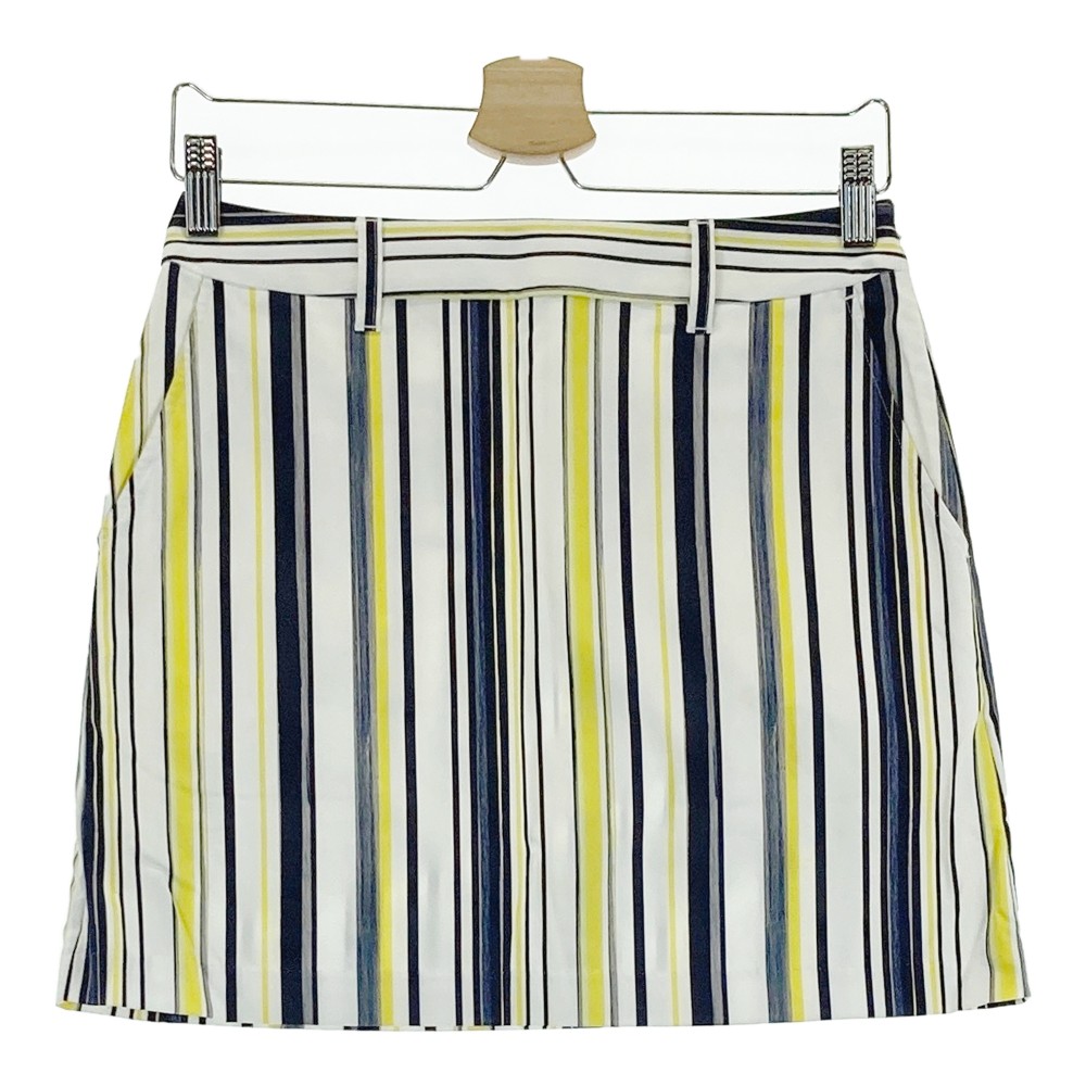 23区 SPORT スポーツ スカート ストライプ柄 ホワイト系 61 【中古】ゴルフウェア レディース