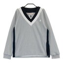 FOOT JOY フットジョイ Vネックニットセーター グレー系 M 【中古】ゴルフウェア レディース