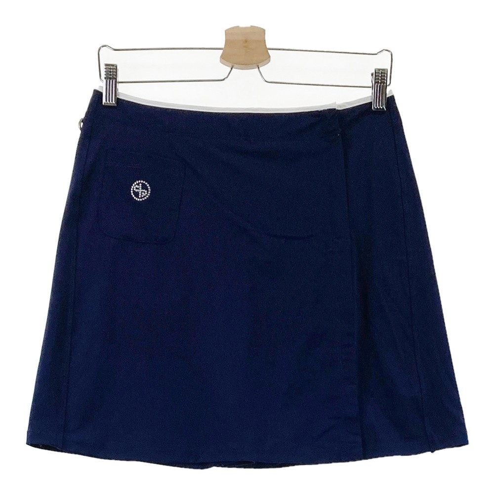 CLAIR PLUS　クレールプリュス 92-7181340 インナー付スカート ネイビー系 38 【中古】ゴルフウェア レ..