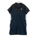 ADIDAS GOLF アディダスゴルフ 半袖ワンピース スキッパー ブラック系 L 【中古】ゴルフウェア レディース