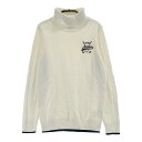 ADIDAS GOLF アディダスゴルフ タートルネック ニットセーター ホワイト系 L 【中古】ゴルフウェア レディース