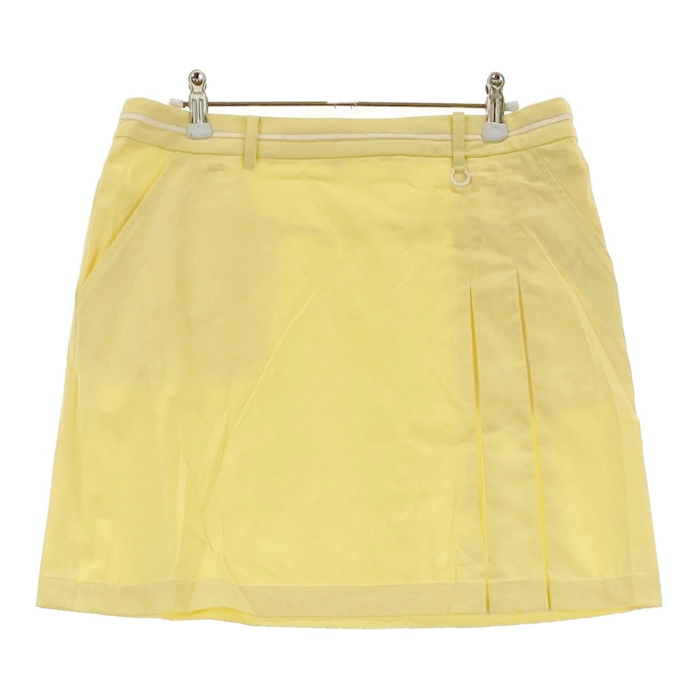 ADABAT アダバット スカート メッシュライン イエロー系 40 【中古】ゴルフウェア レディース