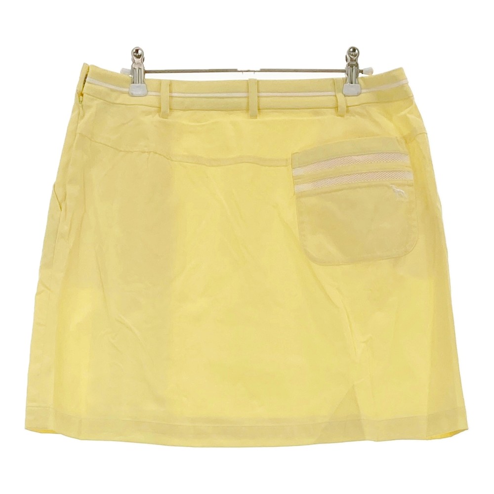 ADABAT アダバット スカート メッシュライン イエロー系 40 【中古】ゴルフウェア レディース