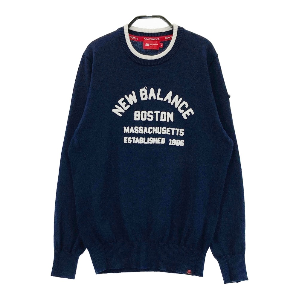 NEW BALANCE GOLF ニューバランス 長袖 ニットセーター ネイビー系 4 【中古】ゴルフウェア レディース