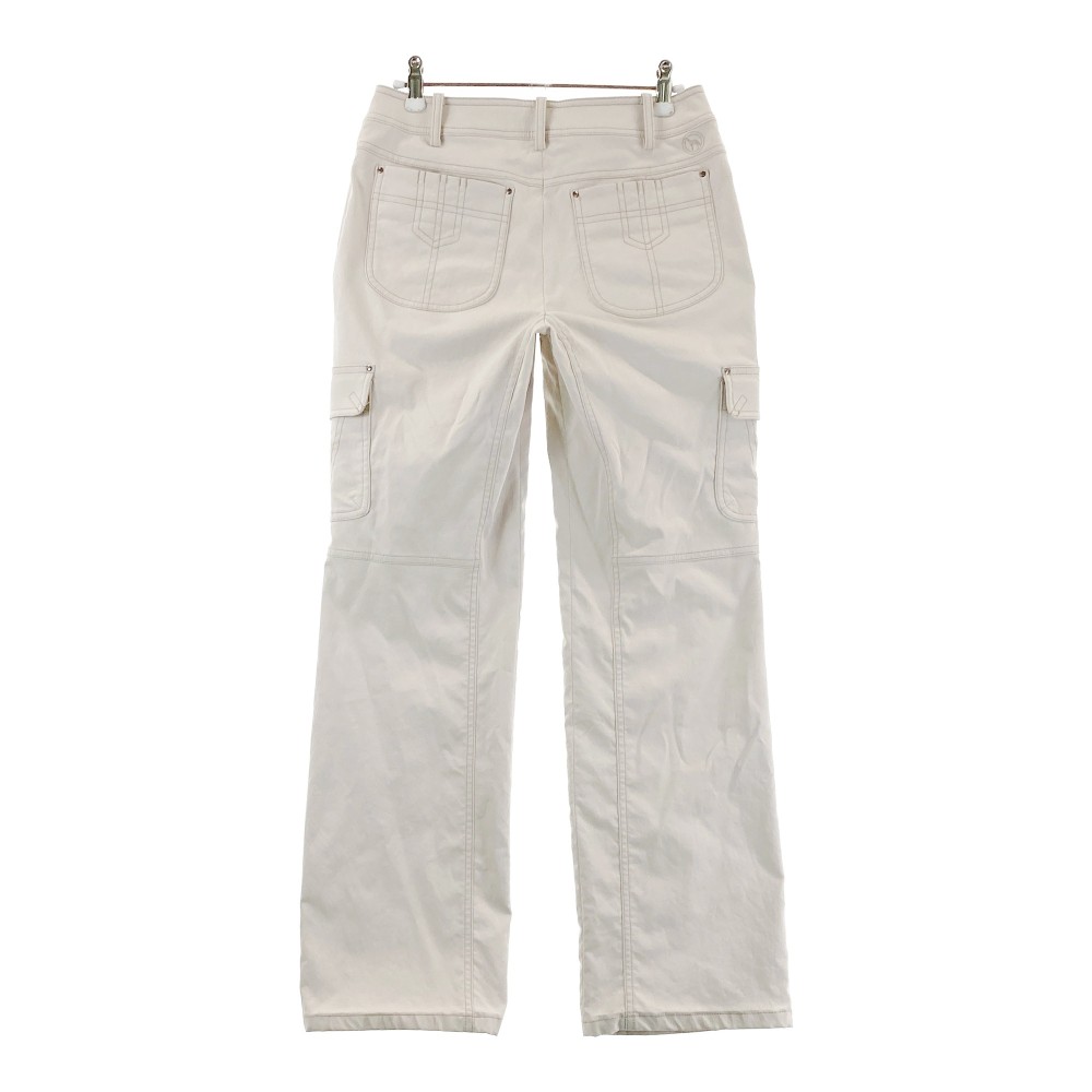 ADABAT アダバット ロングパンツ ホワイト系 38 【中古】ゴルフウェア レディース