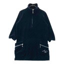 ADABAT アダバット ハーフジップ 起毛ワンピース チニック丈 チェック柄 ブラック系 38 【中古】ゴルフウェア レディース