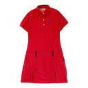 FILA GOLF フィラゴルフ 半袖ワンピース レッド系 M 【中古】ゴルフウェア レディース