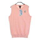 ZOY ゾーイ 46703 ニットベスト ピンク系 40 【中古】ゴルフウェア レディース