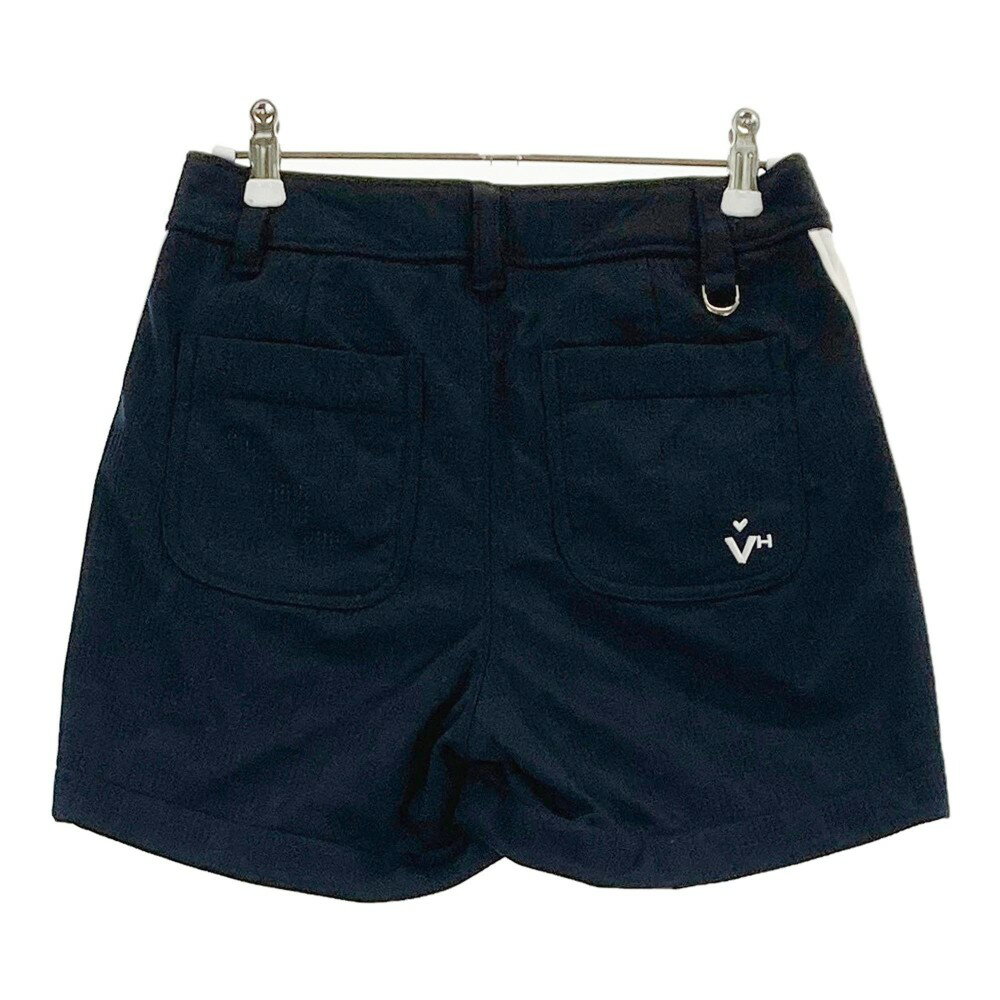 VIVA HEART ビバハート 裏起毛ショートパンツ ネイビー系 38 【中古】ゴルフウェア レディース