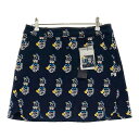 PEARLY GATES パーリーゲイツ ; ストレッチスカート マーメイド柄 ネイビー系 1 【中古】ゴルフウェア レディース