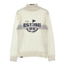 FILA GOLF フィラゴルフ ウール混 ハイネック ニットセーター ホワイト系 M 【中古】ゴルフウェア レディース