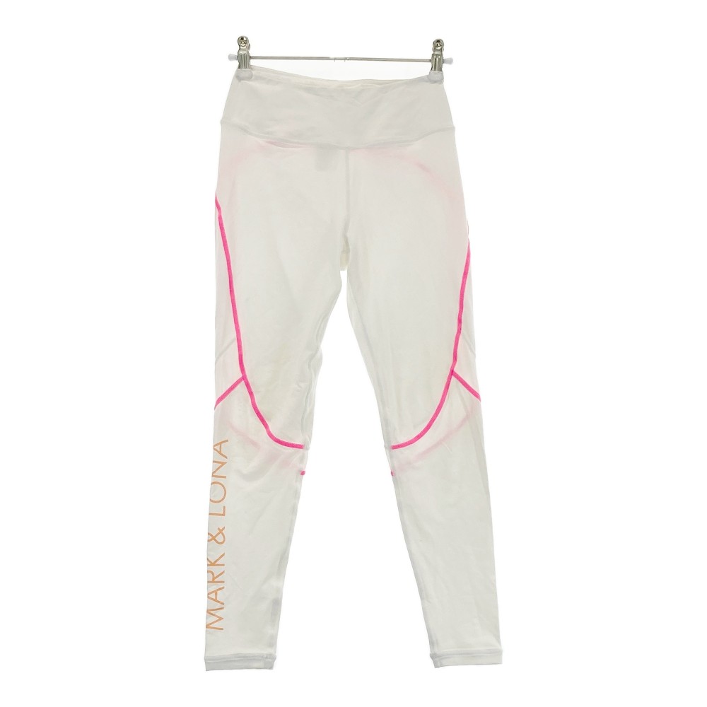 MARK&LONA マークアンドロナ レギンスパンツ ホワイト系 WS 【中古】ゴルフウェア レディース