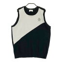 MUNSING WEAR マンシングウェア ニットベスト ホワイト系 L 【中古】ゴルフウェア レディース