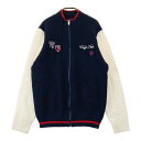 23区GOLF ニジュウサンクゴルフ ニットジャケット ネイビー系 3 【中古】ゴルフウェア レディース