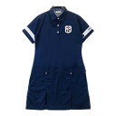 FILA GOLF フィラゴルフ 半袖ワンピース ネイビー系 L 【中古】ゴルフウェア レディース