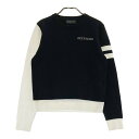 CECIL McBEE green セシルマクビーグリーン ウール混 ニット セーター ブラック系 1 【中古】ゴルフウェア レディース