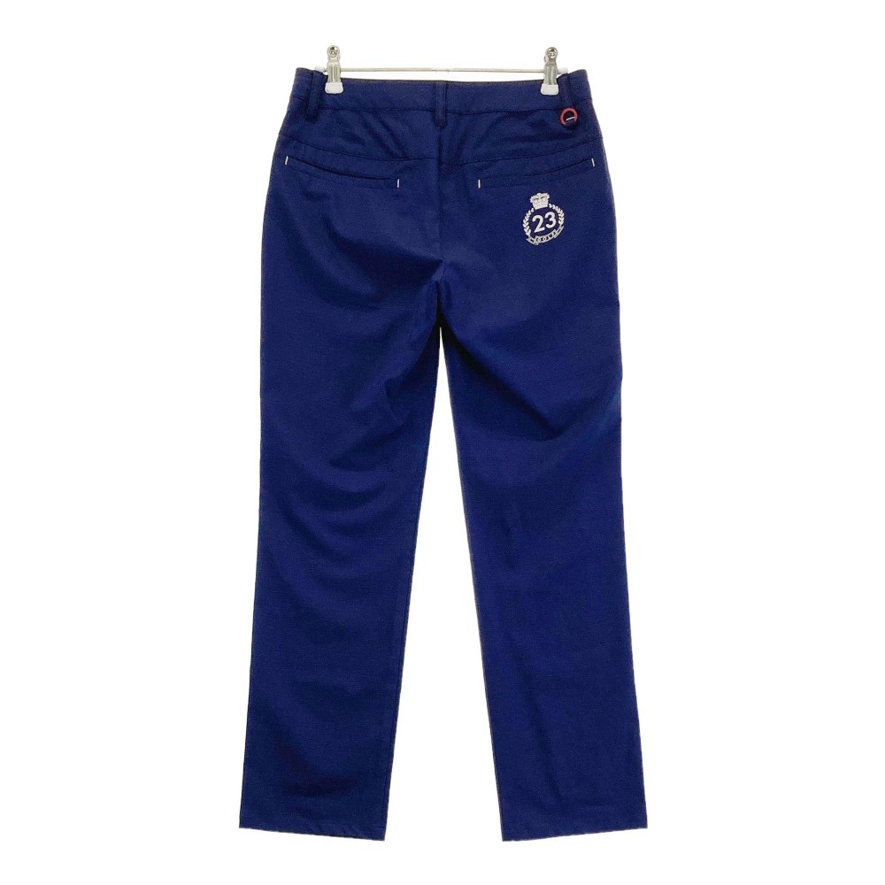 23区GOLF ニジュウサンクゴルフ ストレッチパンツ チェック柄 ネイビー系 61 【中古】ゴルフウェア レディース