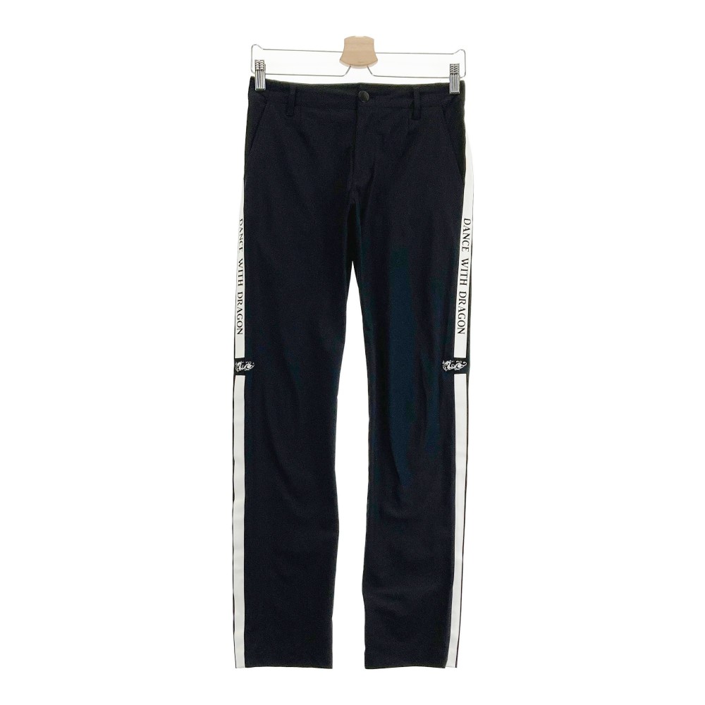 DANCE WITH DRAGON ダンスウィズドラゴン ロングパンツ ブラック系 1 【中古】ゴルフウェア レディース