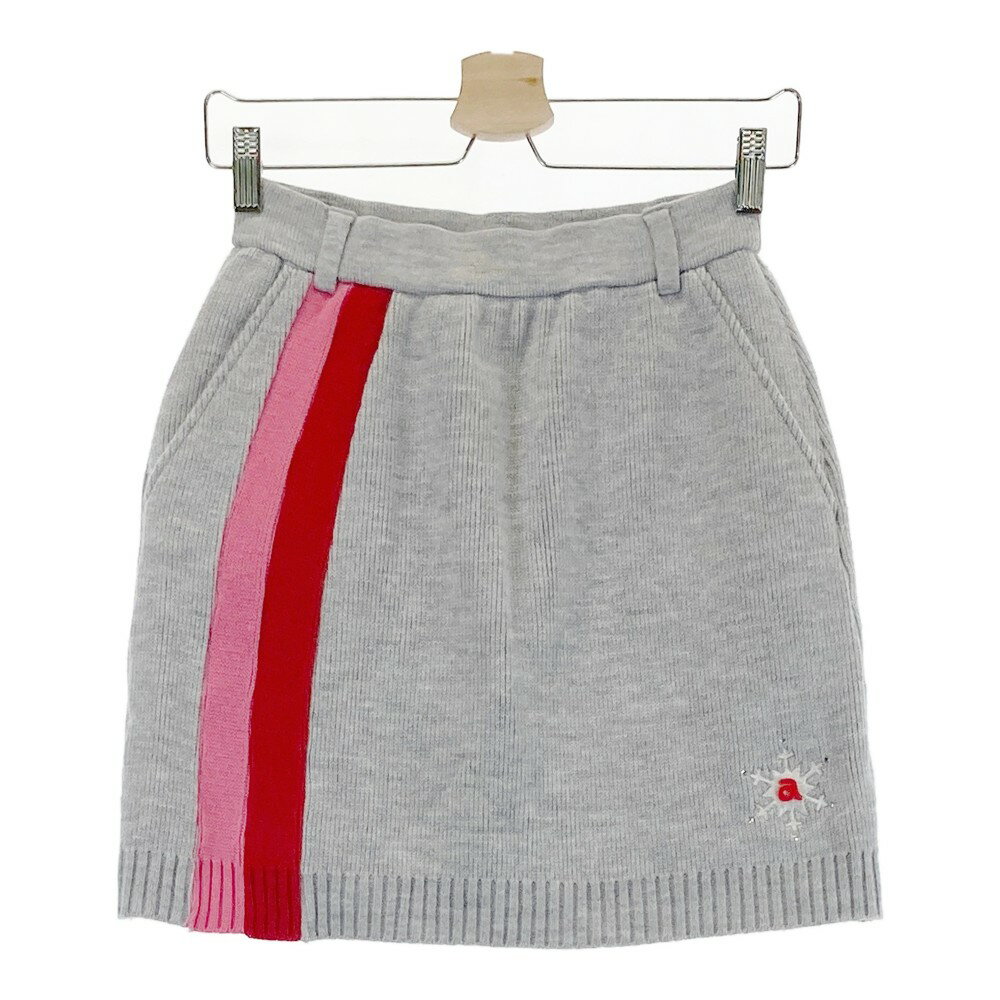 ARCHIVIO アルチビオ 裏地付 ウール混 ニットスカート グレー系 36 【中古】ゴルフウェア レディース
