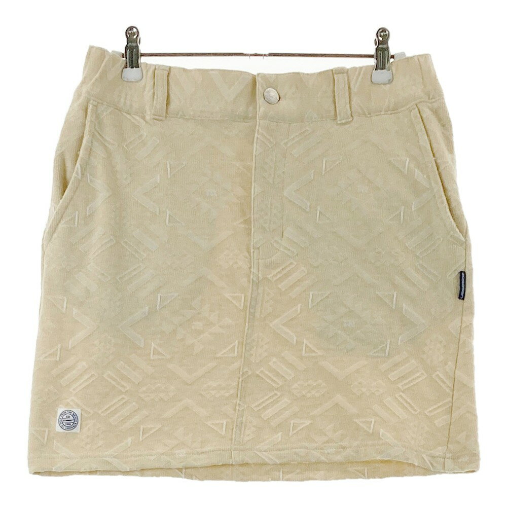 ROSASEN ロサーセン ストレッチスカート 総柄 イエロー系 L 【中古】ゴルフウェア レディース