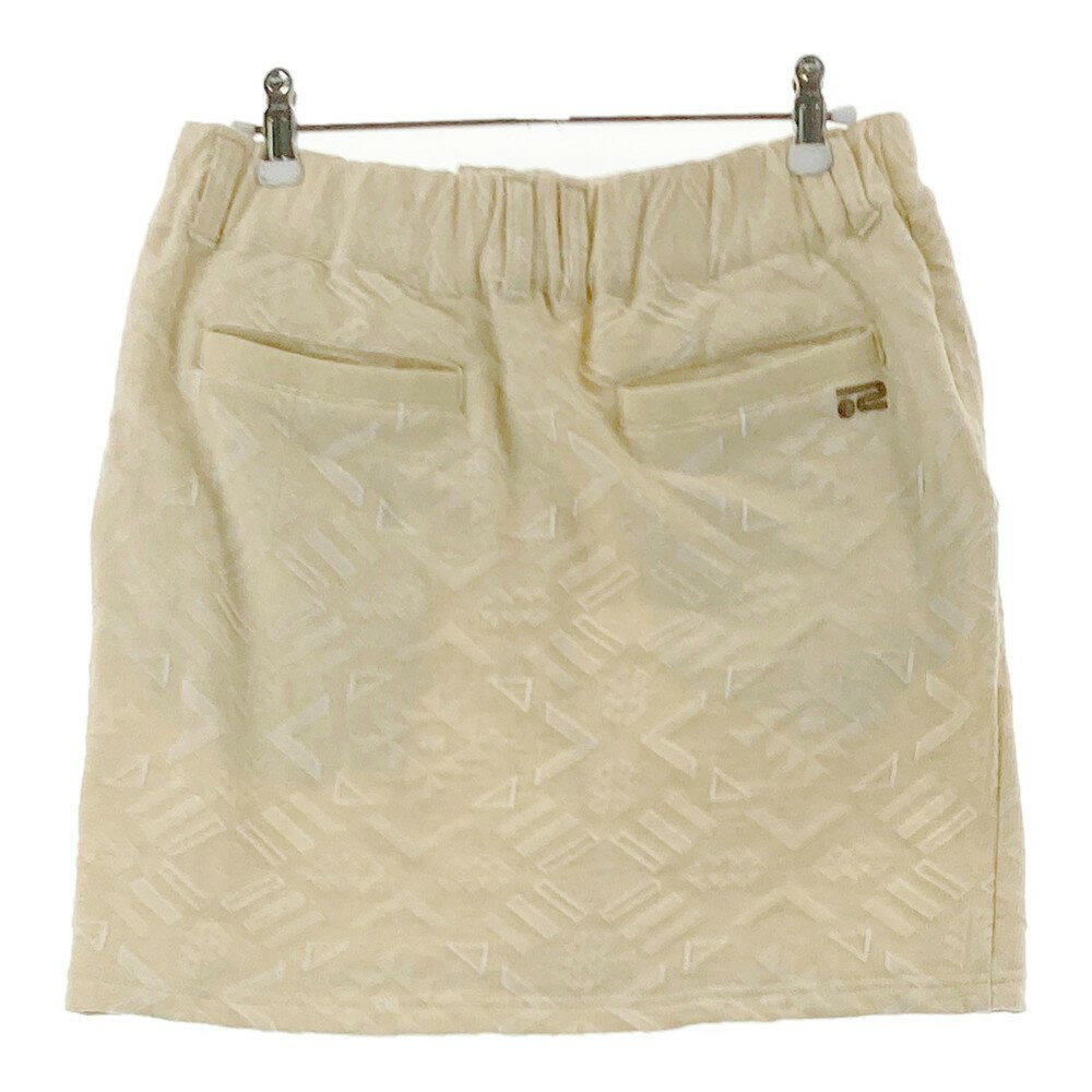 ROSASEN ロサーセン ストレッチスカート 総柄 イエロー系 L 【中古】ゴルフウェア レディース