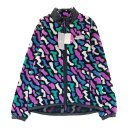 BEAMS GOLF ビームスゴルフ ボア フリース ジップジャケット 総柄 ブラック系 M 【中古】ゴルフウェア レディース