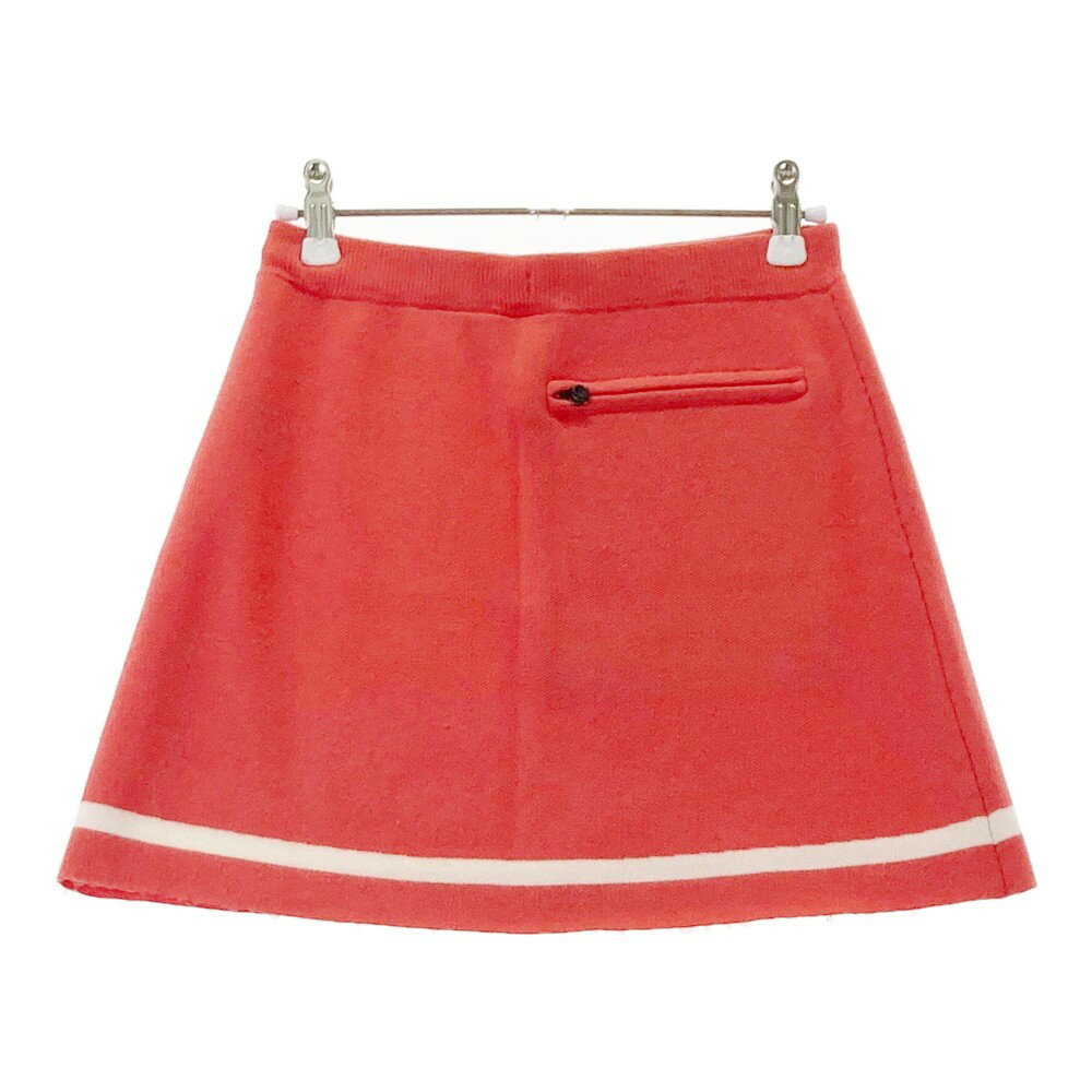 DESCENTE GOLF デサントゴルフ ; ウール混 ニットスカート レッド系 S 【中古】ゴルフウェア レディース
