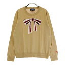 PEARLY GATES パーリーゲイツ ウール ニット セーター リボン柄 ブラウン系 0 【中古】ゴルフウェア レディース