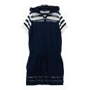 23区 SPORT スポーツ フード 半袖ワンピース ニット ネイビー系 S-M 【中古】ゴルフウェア レディース