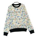 MUNSING WEAR マンシングウェア リバーシブル 長袖ブルゾン ジャケット 総柄 ホワイト系 M 【中古】ゴルフウェア レディース
