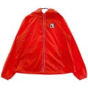 ARCHIVIO アルチビオ ナイロン ジップジャケット ワッペン レッド系 36 【中古】ゴルフウェア レディース