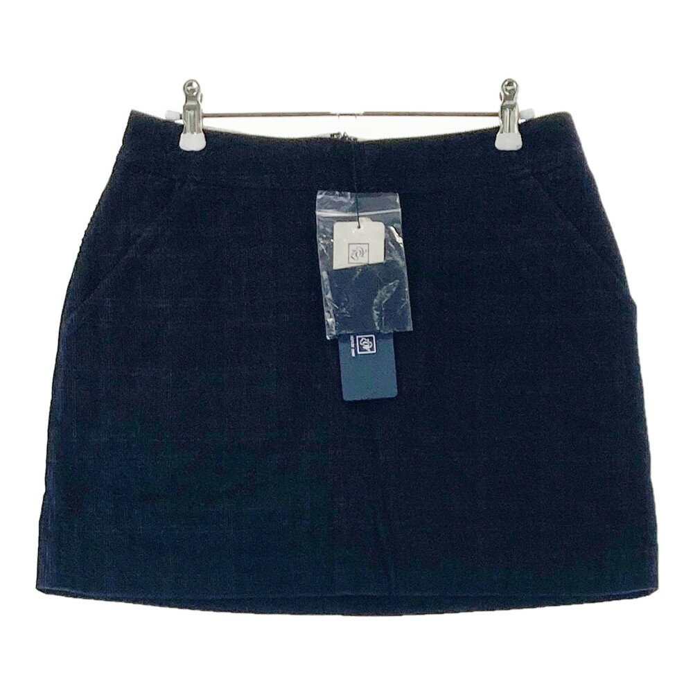 ZOY ゾーイ ストレッチスカート チェック柄 ネイビー系 40 【中古】ゴルフウェア レディース