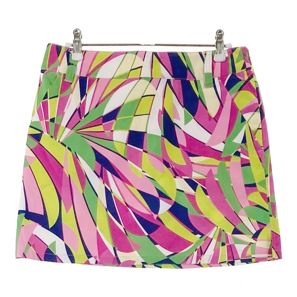 LOUD MOUTH ラウドマウス ストレッチスカート ピンクシャンパン柄 ピンク系 M 【中古】ゴルフウェア レディース