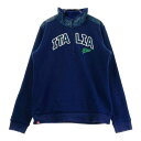 FILA GOLF フィラゴルフ 裏起毛 ハーフジップ スウェット ネイビー系 LL 【中古】ゴルフウェア レディース