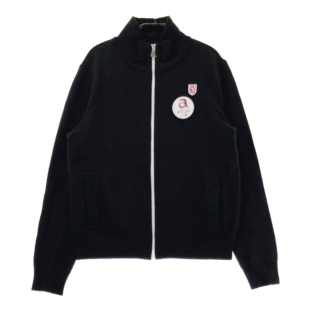ARCHIVIO アルチビオ ニット ジャケット パーカー ブラック系 38 【中古】ゴルフウェア レディース