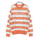JUN&ROPE ジュン アンド ロペ 2022年 ニットセーター ボーダー柄 オレンジ系 S 【中古】ゴルフウェア レディース
