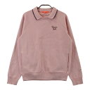 BEAMS GOLF ビームスゴルフ 2023年モデル 襟付 ニットセーター ピンク系 M 【中古】ゴルフウェア レディース