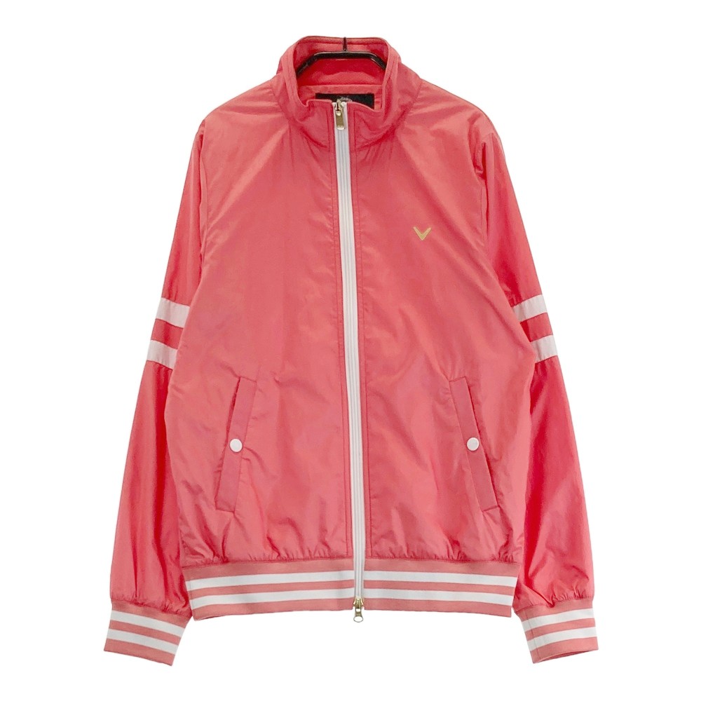 CALLAWAY キャロウェイ ジップ ナイロンジャケット ピンク系 M 【中古】ゴルフウェア レディース