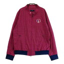 CALLAWAY キャロウェイ ジップジャケット 千鳥格子柄 ピンク系 LL 【中古】ゴルフウェア レディース
