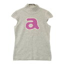 ARCHIVIO アルチビオ ハイネック半袖ニットセーター カシミヤ混 グレー系 38 【中古】ゴルフウェア レディース