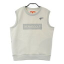 BEAMS GOLF ビームスゴルフ 2022年 ダンボールニット スウェットベスト ホワイト系 L 【中古】ゴルフウェア レディース