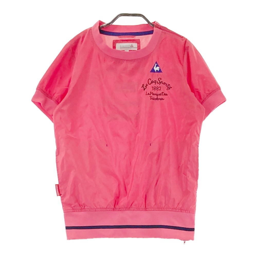 LE COQ GOLF ルコックゴルフ 半袖ブルゾン ピンク系 M 【中古】ゴルフウェア レディース