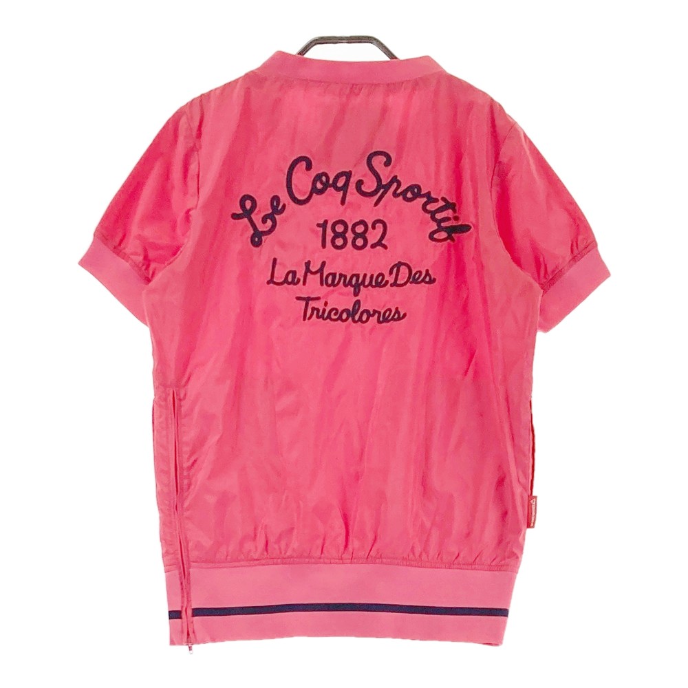 LE COQ GOLF ルコックゴルフ 半袖ブルゾン ピンク系 M 【中古】ゴルフウェア レディース